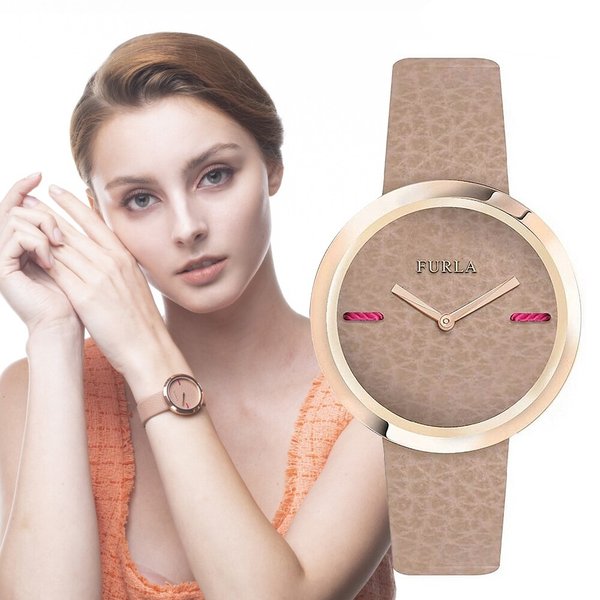 FURLA 훌라 마이 파이퍼 브라운 레더 시계 R4251110502