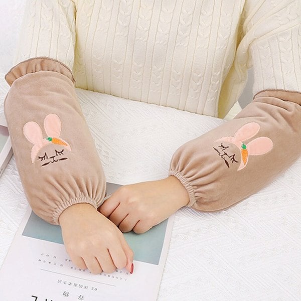 [팬시투데이]벨벳 바니 팔토시(브라운) 작업 미술 화방팔토시