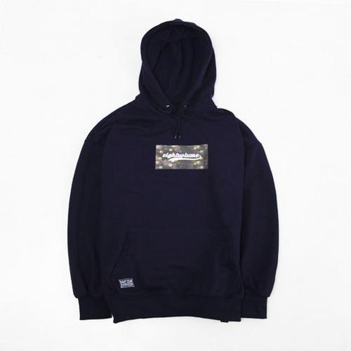[에잇볼륨]EV S.Flower Logo Hood (Navy)(1)