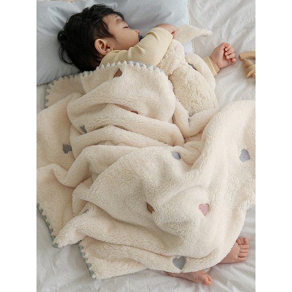 자수 극세사 아기 담요 블랭킷 무릎담요