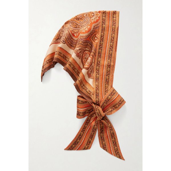 프린트 실크 헤드스카프 브라스 46376663163071134