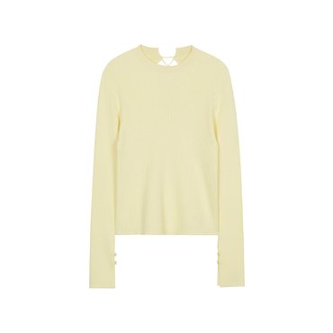레이브 Back String Knit Top in Yellow VK3SP140-52