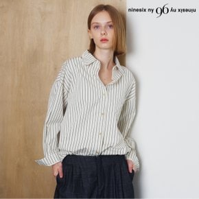 스트라이프 카라넥 버튼업 긴팔 셔츠 (NP3BA022L0)