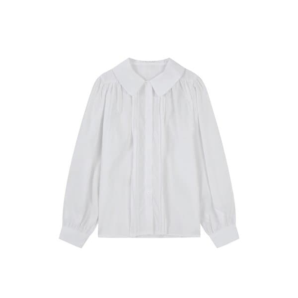 앞핀턱 퍼프 소매 블라우스 (TJBAH2407)