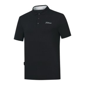 타이틀리스트골프반팔티 CQK TKTMS2217-06 JACQUARD POLO SHIRT BLACK