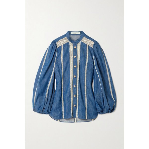 어웨이크 레이스 트림 데님 셔츠 46376663162997132