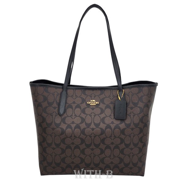 [시흥점] [COACH]코치 시티 시그니처 캔버스 토트백 LTH CITY TOTE 5696 BROWN