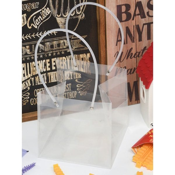 PVC 투명 클리어 쇼핑백 선물 포장백 17 X 17 X 17
