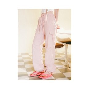 String Cargo Sharing Jogger Pants pink