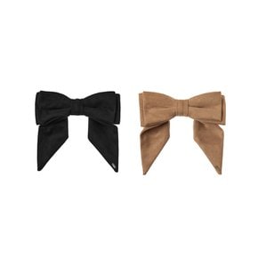 Suede Double Ribbon Hairpin_VH249OHB008M