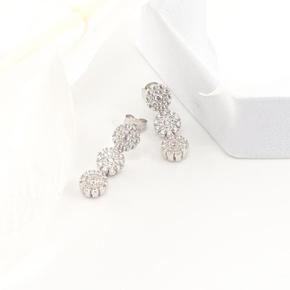 925Silver 라운드 큐빅 드롭 귀걸이 OPHEE1902 (S8348827)
