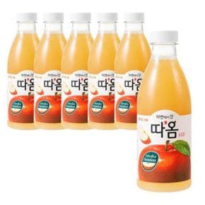 빙그레 따옴 사과 730ml 프리미엄 건강주스 6개 .