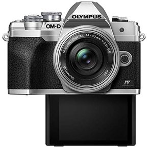 OLYMPUS 미러리스 SLR 카메라 OM-D E-M10 MarkIV EZ 더블 줌 키트 실버