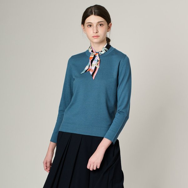 [여주점] 올앤선드리 타이 스카프 하프넥 니트 A3F8K334