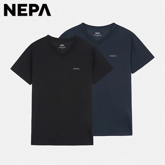 네파 [부산점] 공용 데일리팩 브이넥 티셔츠(2PACK) 7LG5362
