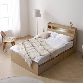 보루네오 마르체 리움 LED통서랍 더블 수납 침대+포켓매트리스 세트 BKC799C