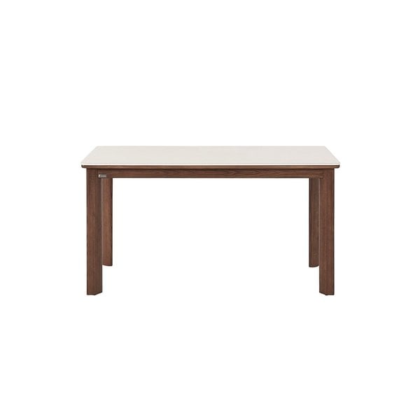 포멜로 세라믹식탁 4인세트 140cm 브라운_벤치1100 1EA, 패브릭체어 2EA