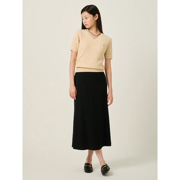 롱 H 스커트  블랙 (BF5727C315)