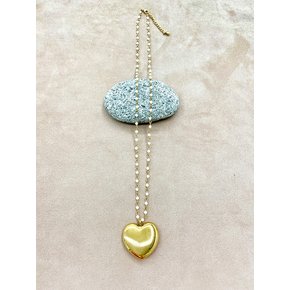 BIG HEART PENDANT PEARL N