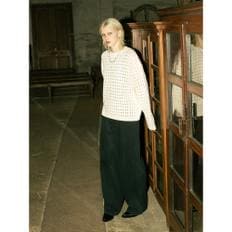 Crochet Crew Neck Sweater  Ivory (MS5251A370)