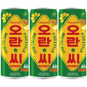  동아오츠카 오란씨 파인애플맛 250ml x 30캔 과즙 탄산음료