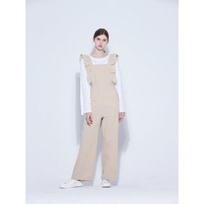 Linenfrill Jump Suit_Beige