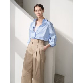 Cotton Poplin Oversize Shirt Sky Blue