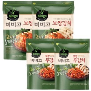 CJ 비비고 보쌈 김치 400g x 2개 + 무김치 150g x 2개