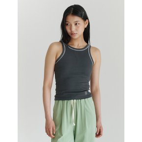 Pita Sleeveless Top - Charcoal