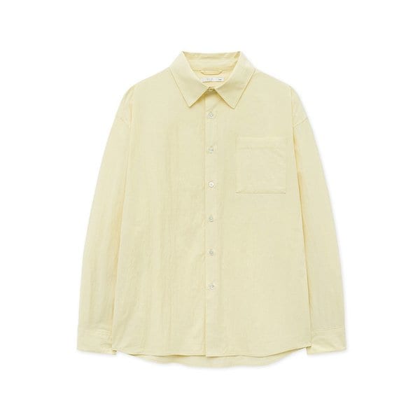 크런치 오버사이즈 원 포켓 셔츠 LEMON