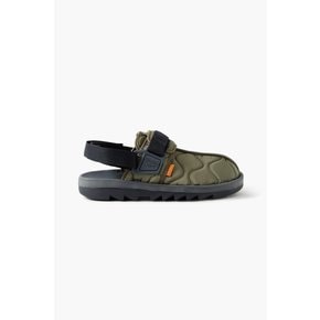 Beatnik grosgrain-trimmed quilted Primaloft sandals 그린 1647597356457862