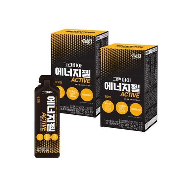 그린비아 에너지젤 액티브 망고맛 45g x 20포 (2박스)