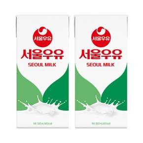 메가커피 서울우유 멸균우유 1000ml 2개세트