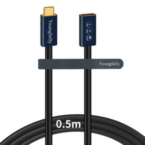 YoungSelly 1.64 Ft USB C Thunderbolt 43, USB 48V5A) 40Gbps 8K 4K 모전공 케이블은 43을