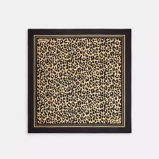 5313090 Coach Cheetah Print Silk Square Scarf