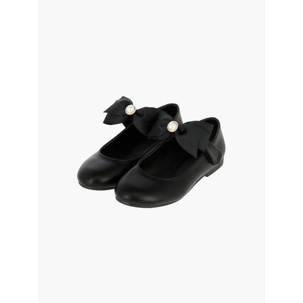 소피아 진주 포인트 메리제인 플랫슈즈(Black)