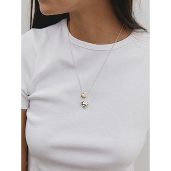 미드나잇모먼트 bumpy love mix necklace