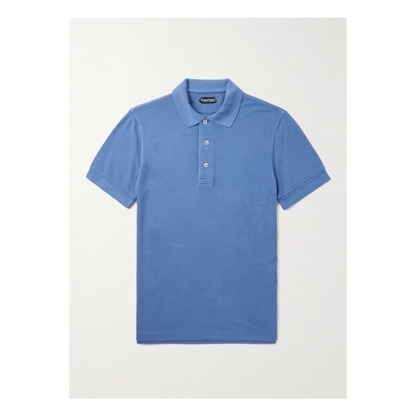 슬림핏 라이오셀 코튼 블렌드 피케 폴로 셔츠 46376663162880822