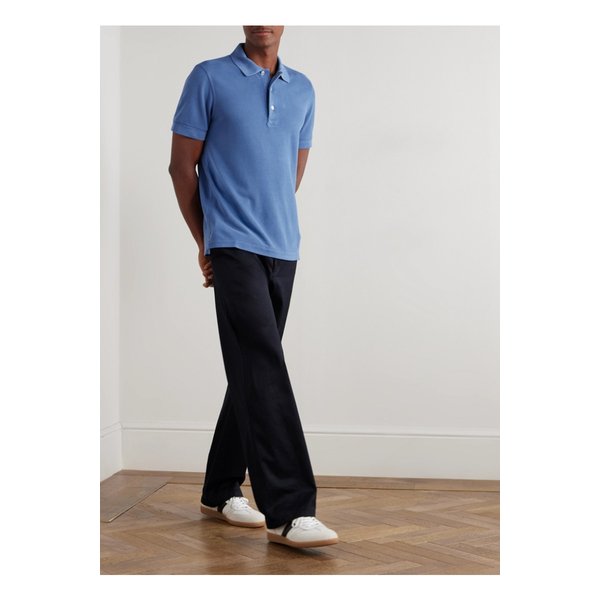 슬림핏 라이오셀 코튼 블렌드 피케 폴로 셔츠 46376663162880822