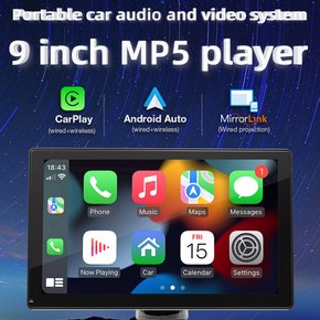 9 MP5 IPS FM Android Auto 자동차 스테레오 오디오, 인치 블루투스 자동차 플레이어 터치