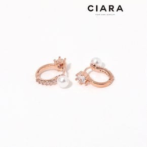 CIARA 14K Nerola 크라운&진주 리버시블 귀걸이(SilverPin)