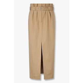 드리스반노튼 코튼 벨티드 롱 스커트 (베이지) 3215116011000