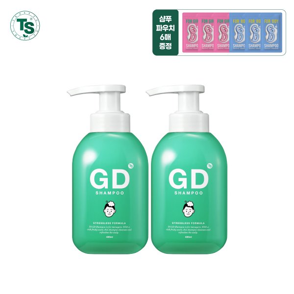 지디샴푸 400ml*2개+지디샴푸 포보이 6g*3개+지디샴푸 포걸 6g*3개