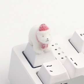 키캡(화이트)-폴라베어 캐릭터 포인트 아티산 입체 3D 커스텀 기계식 키보드 esc키 선물 꾸미기