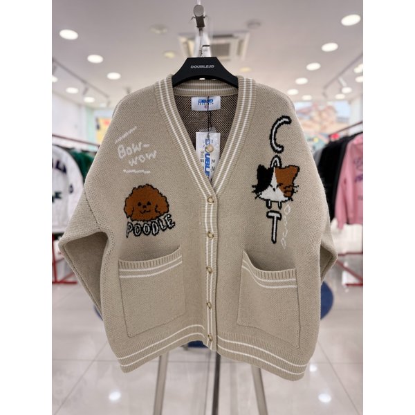 [여주점] 프들캣가디건 ,남여공용가디건,베이지JGZZ52B02