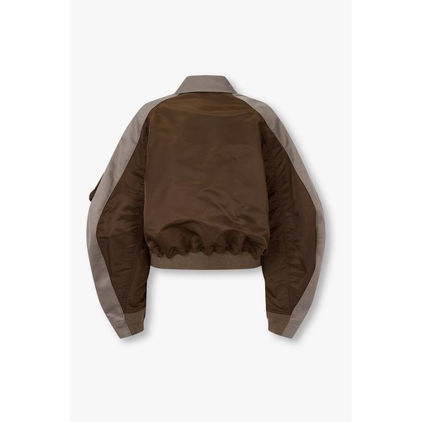 여성 치노 믹스 나일론 트윌 블루종_브라운 6416101114000