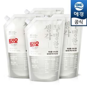 트리오 투명한생각 주방세제 1000ml(리필)x4개[24065692]