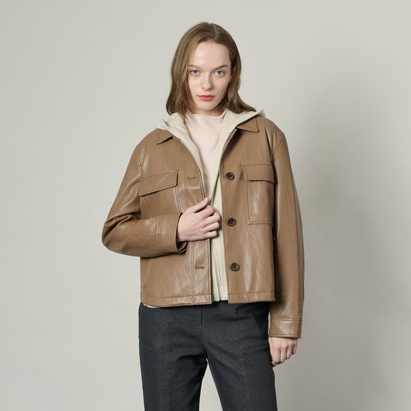 [여주점] 올앤선드리 포우 레더 자켓 A5S2J132