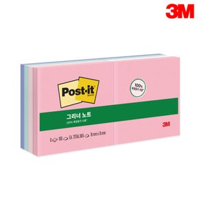 3M친환경포스트잇 76x76mm 8패드 800매 654-8RP-AP스윗스프링/그리너노트 컬렉션팩