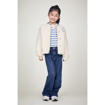타미힐피거키즈 25년 S/S      T42F0PEP060GT1       마플 플리츠 데님 팬츠